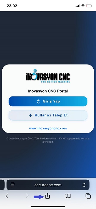 Paylaş simgesine dokunun